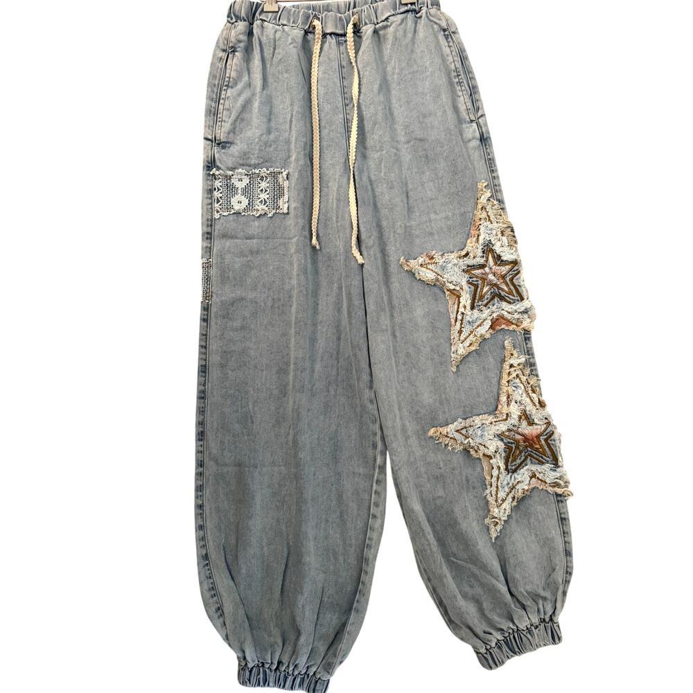 POL “Wishing Star” Patch Jogger Pants – Size Small (NWOT)